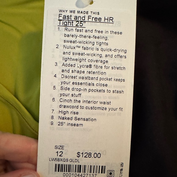 NWT Lululemon Fast and Free Leggings - Picture 2 of 5